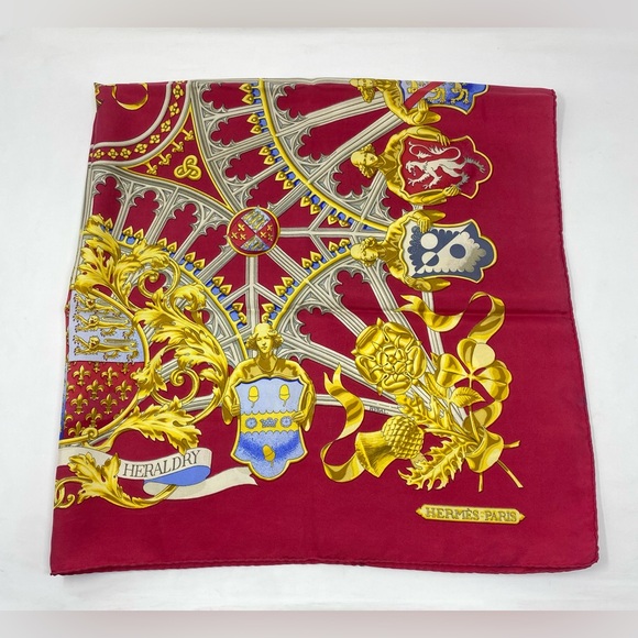Hermes Silk Scarf British Heraldry By Vladimir Rybaltchenko Carre 90 - Picture 5 of 16